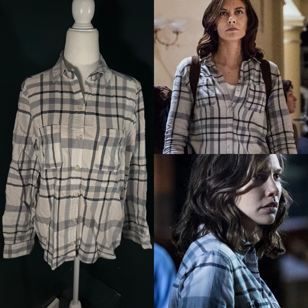 Universal Thread Plaid Button Up Top ASO Maggie Greene S